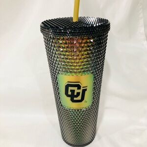Starbucks CU Boulder Colorado University College Studded Cold Tumbler Cup New